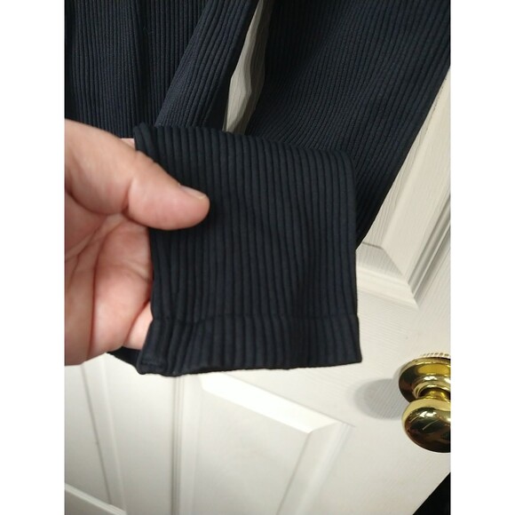 Pink Victoria Secret Woman M Black Long Sleeve Bodysuit Square Neck Ribbed - Picture 4 of 8